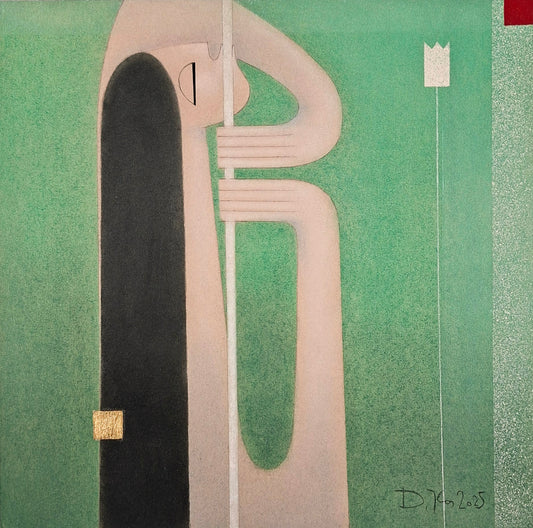 Drago Kos, Devine Greeting 1, 35 x 35, 2025