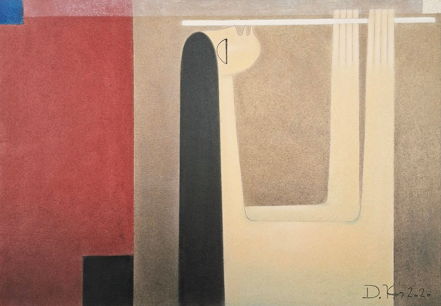 Drago Kos, Flute Harmony 1, 50 x 35 cm, 2020