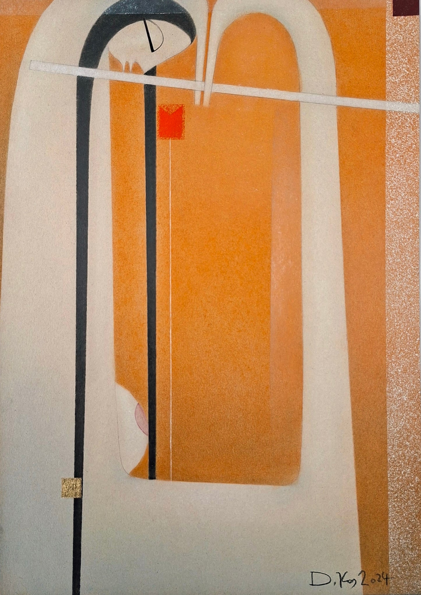 Drago Kos, Golden Serenity 3, 50 x 35 cm, 2024
