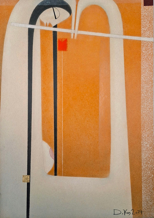 Drago Kos, Golden Serenity 3, 50 x 35 cm, 2024
