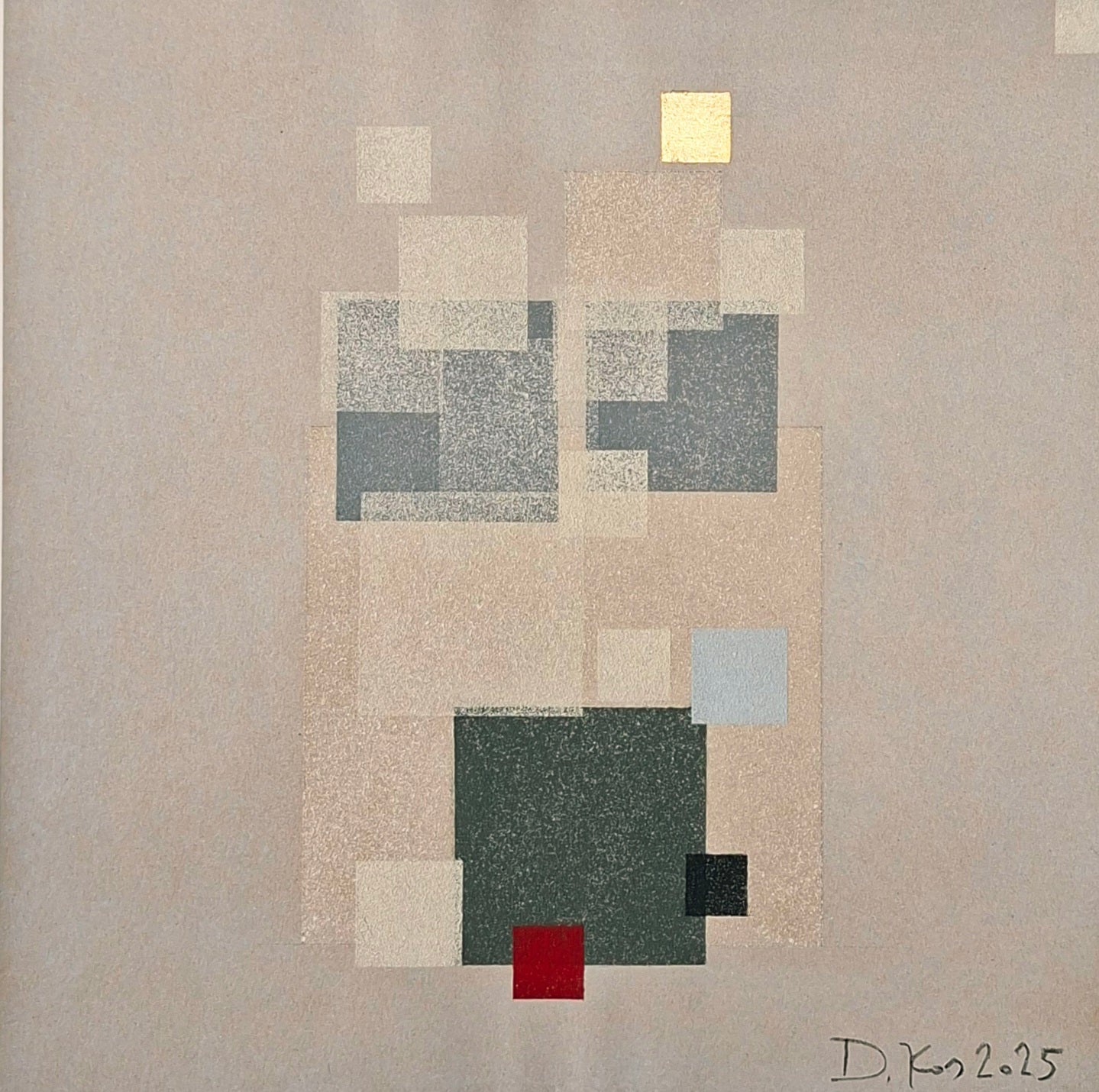 Drago Kos, Harmondy In Squares 2, 35 x 35 cm, 2025