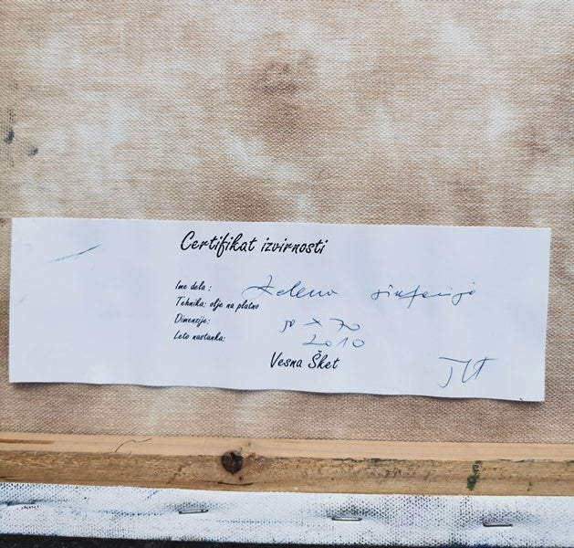 Vesna Sket, Zelena Simfonija 1, 50 x 70 cm